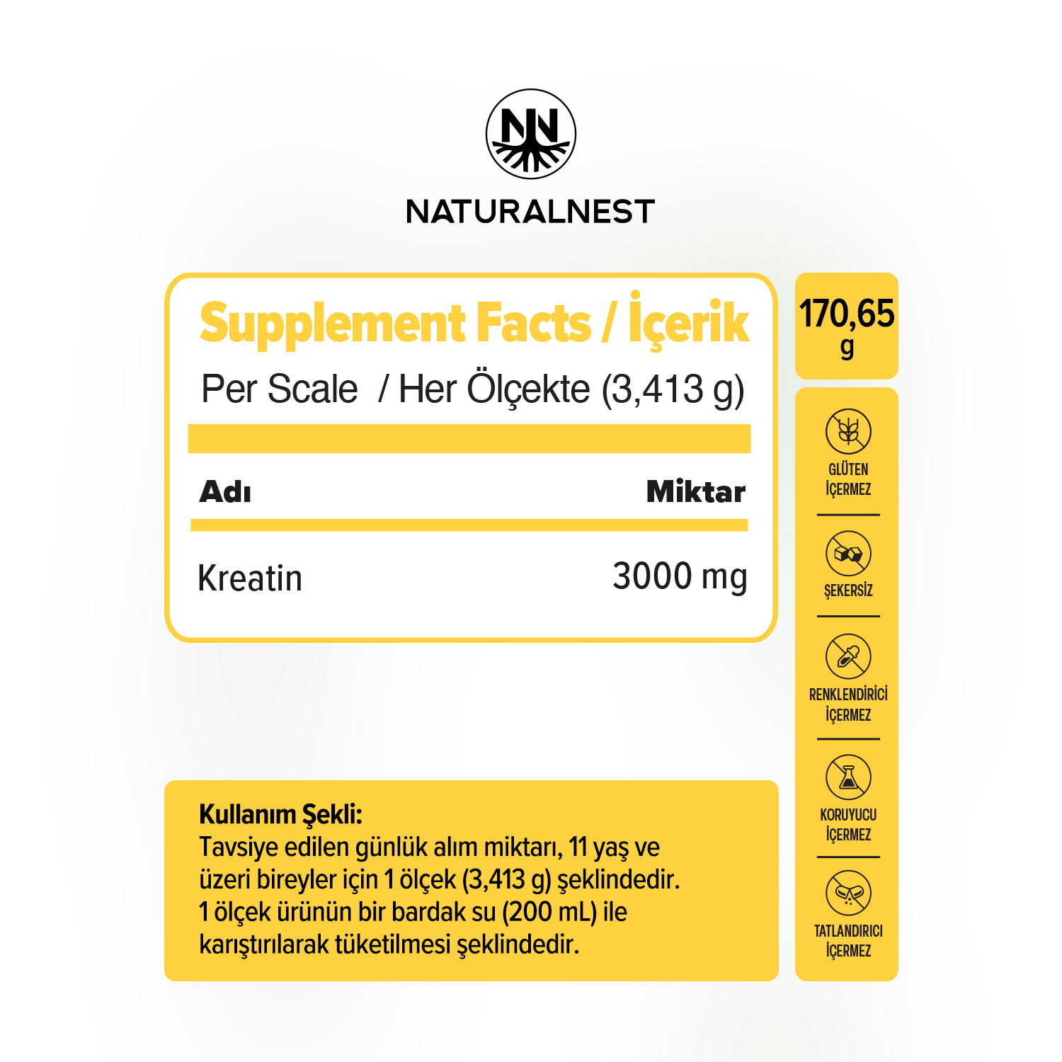 NaturalNest Kreatin - Görsel 2